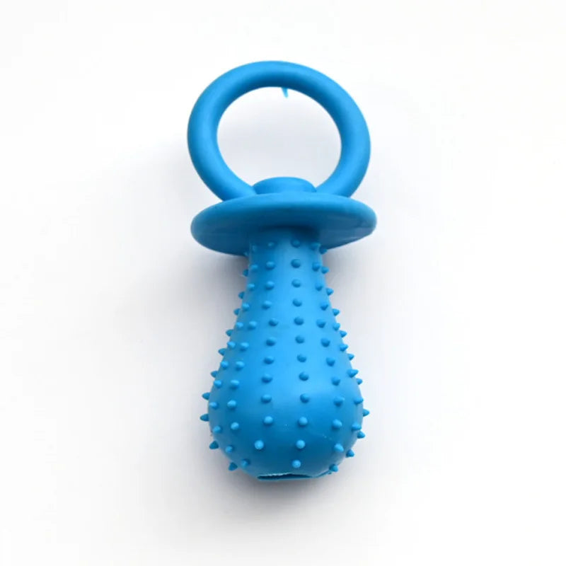 Pet Rubber Pacifier Dog Toy Interactive Rubber Soother Pet Dog Cat Puppy Elasticity Teeth Dog Chew Toys Tooth Cleaning Toy
