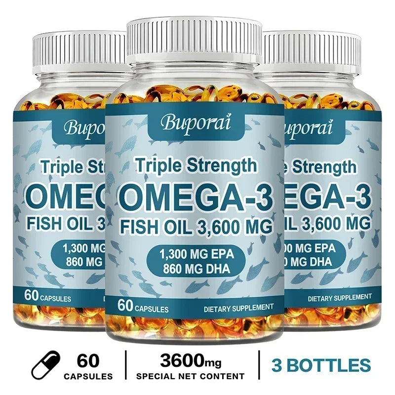 Omega-3 Fish Oil Supplement - Rich in EPA+DHA, Supports Joint, Brain and Eye Health, Enhances Immune Function, and Antioxidant
