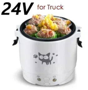 Electric Mini Rice Cooker Portable Self-driving MultiCooker 12V 24V 220V Pot Cooking Machine Pans For Car Truck Home