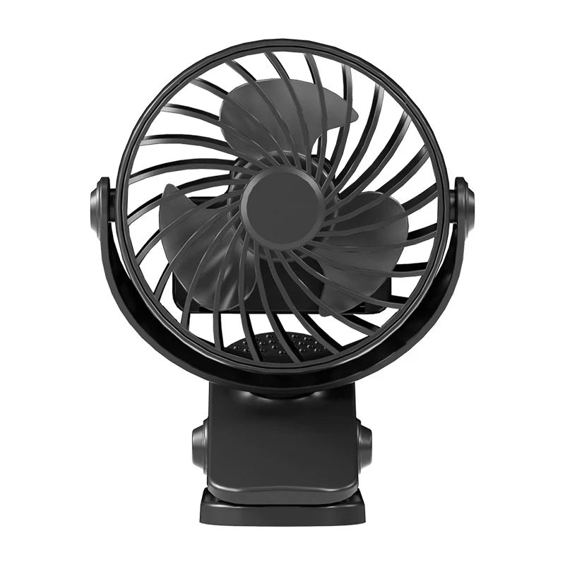 Portable Rechargeable Electric Fan 720° Rotating Hanging Clip Fan with NightLight Office Bedroom Dormitory Outdoor Small Fan
