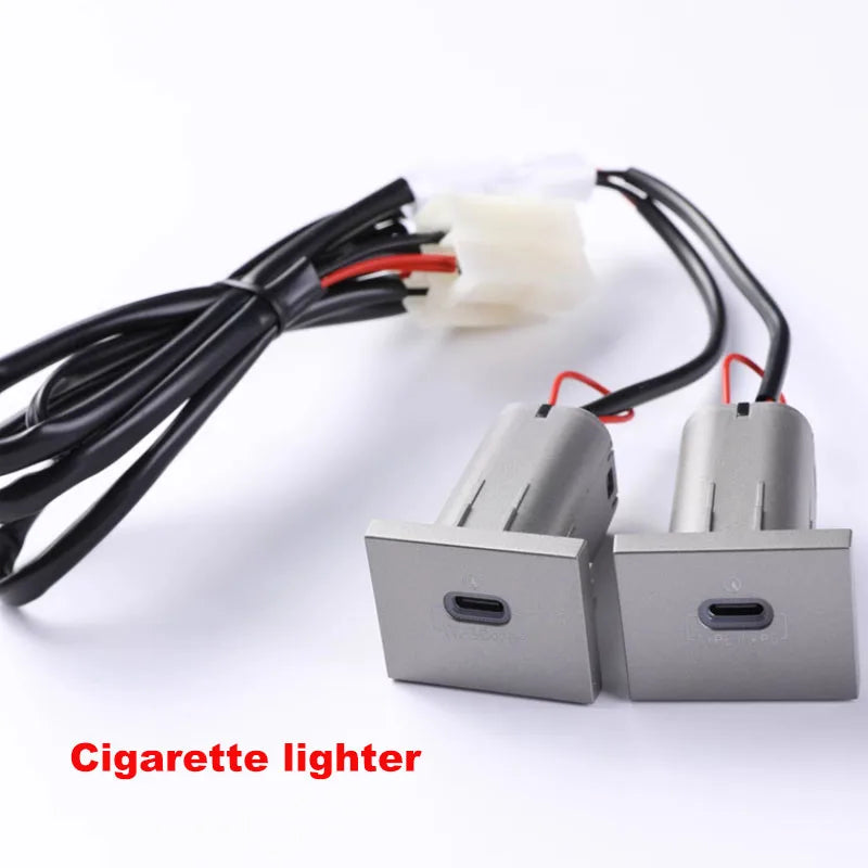 1pc 12V/24V Silvery PD car charger Socket QC3.0 Smart Fast charge USB connector for Ford Focus 2 2004-2010 mk2 Accessories