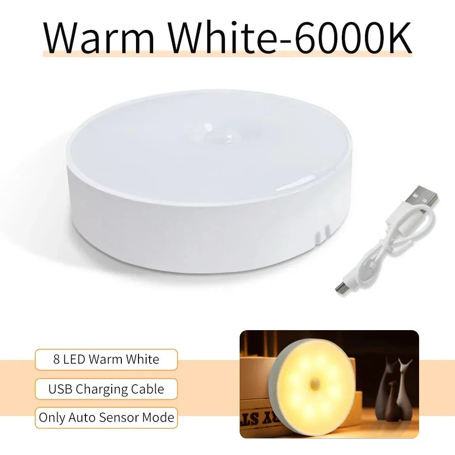 Human Intelligent Light Portable LED Night USB Charging Induction Emergency Bedside Cabinet WardrobeAutomatic Switch Lighting
