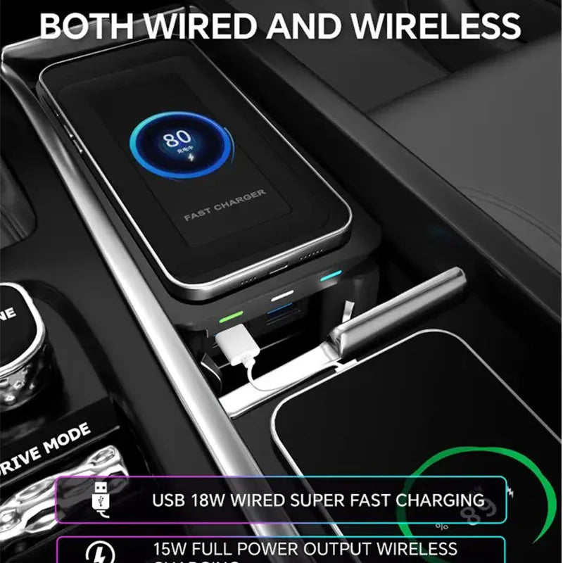 Car wireless charger phone charger charging holder for Volvo XC90 S90 V90 XC60 S60 V60 C60 2018-2021 accessories