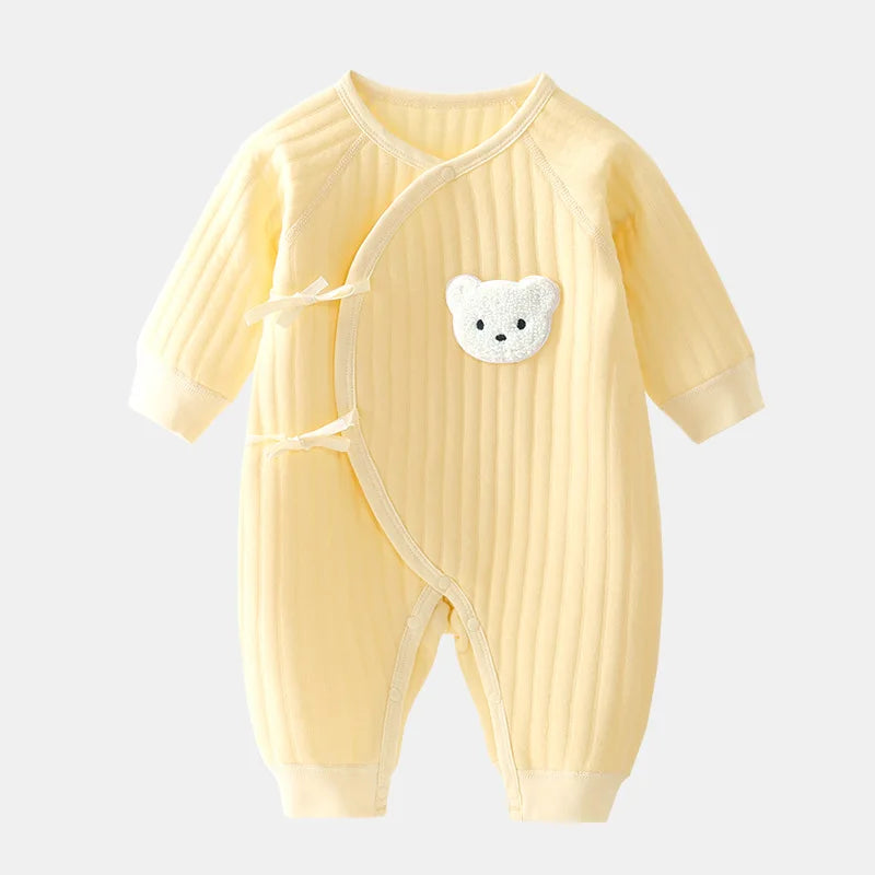 Boys Girls Bodysuit Newborn Winter Onesie Clothes Cotton Toddler Home Wear 0-6M Thickened Spring and Autumn Clothing