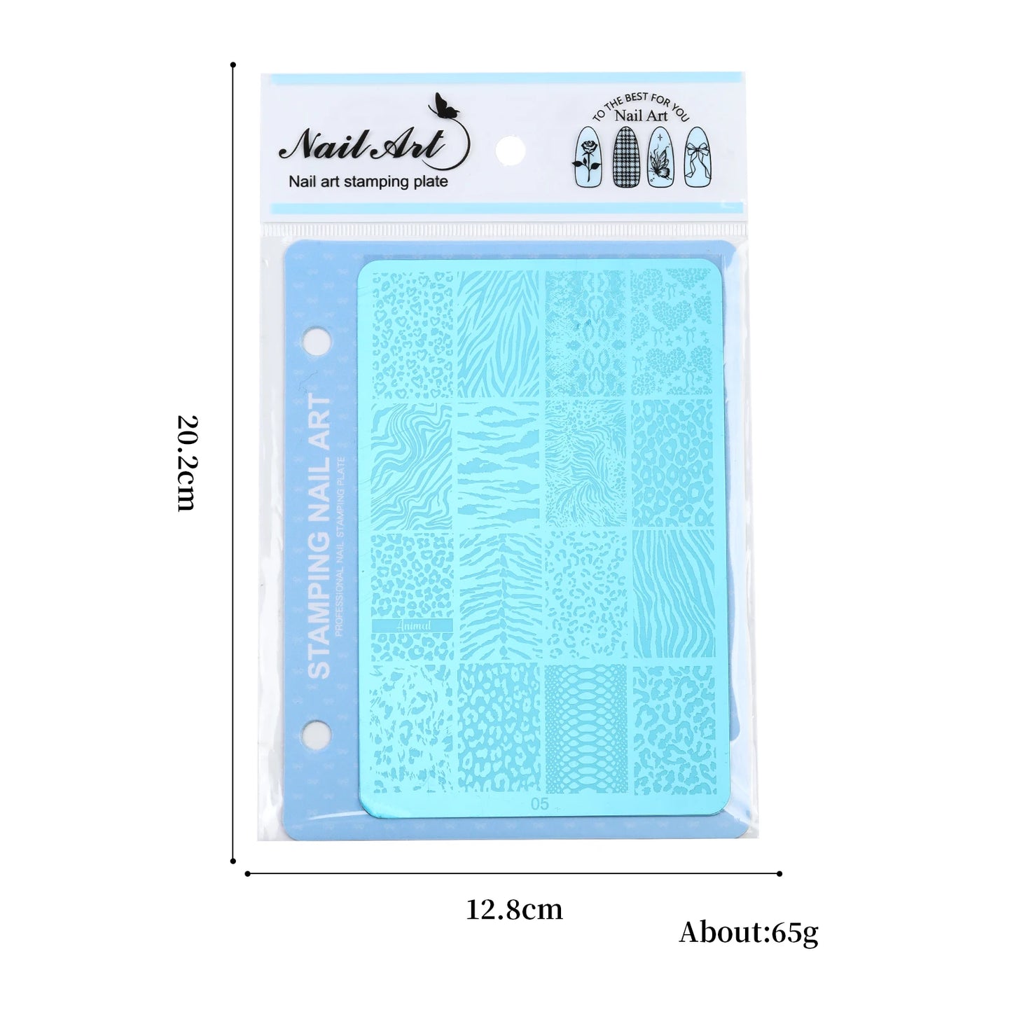 Print Nail Stamping Plate Leopard Snake Pattern Nail Art Stencil Stainless Steel Nail Stamp Template for DIY Manicure nial tools