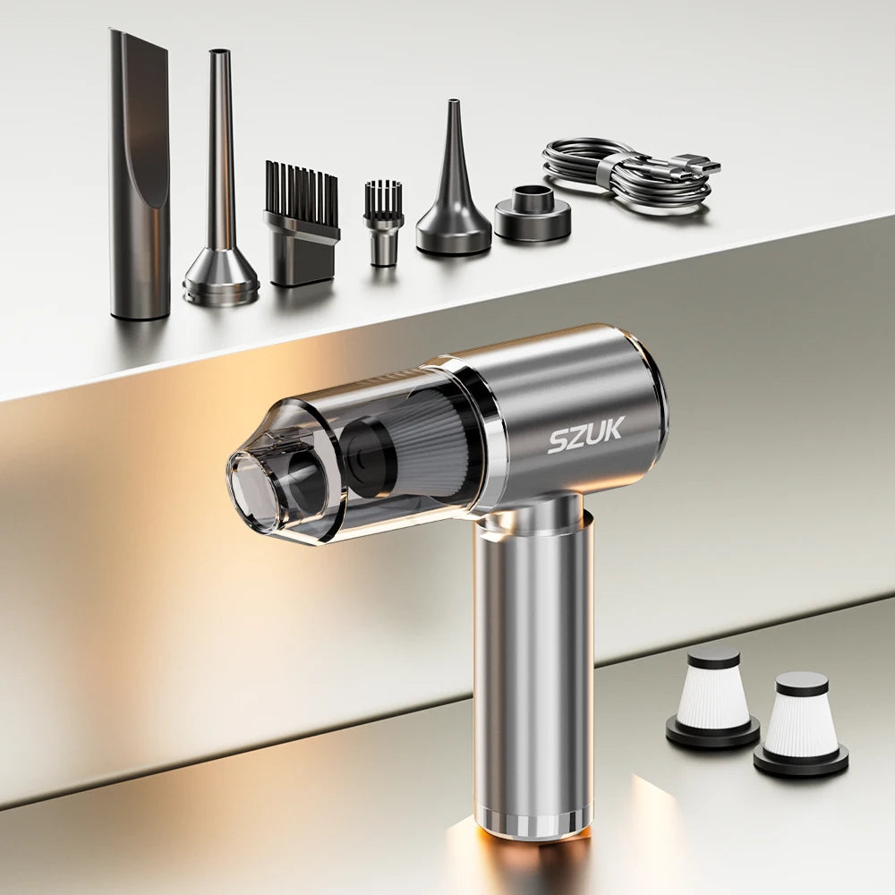 SZUK Portable Car Vacuum Cleaner 165000Pa Powerful Wireless Vacuum Cleaner Strong Suction Handheld Mini Vacuum Cleaner for Car