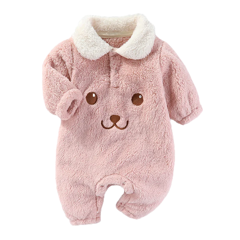Newborn Baby Bodysuit New Autumn Winter Infant Jacket for Boy Flannel Onesies for Girls Soft Bebe Romper Baby Clothes 0-12 Month