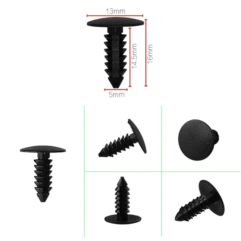 OEM 30Pcs For 5mm Hole Auto Bumper Retainer Clips Car Plastic Rivets Fasteners Push Retainer A01