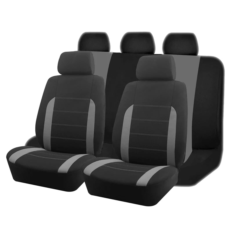AUTO PLUS Beige Car Seat Cover Universal Fabric Seat Covers Car Accessories Interior Fit For Most Car Suv Truck Seat Cushion