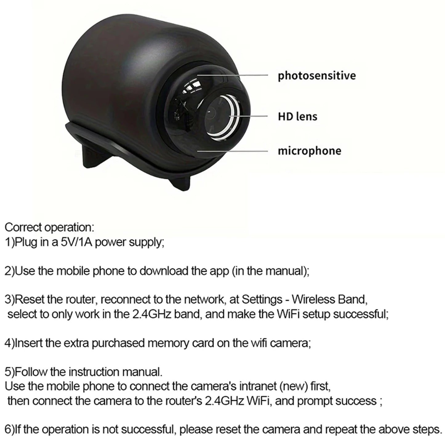 NEW X5 Mini Camera HD1080P Compact Wireless WIFI Camera with Recording Function Suitable for Outdoor Camping at Home Mini Camera
