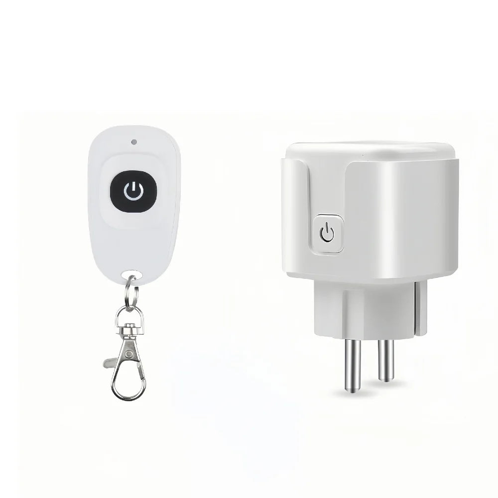 433mhz Socket Wireless Remote Control Switch Plug 110V 220V 15A EU FR On/Off Used for Light and Household Appliances 50meters