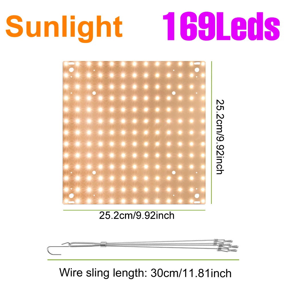 100W 50W LED Full Spectrum Indoor Grow Light Quantum Plate Plant Lamp Greenhouse Flower Succulents Potted Cultivation US/EU Plug