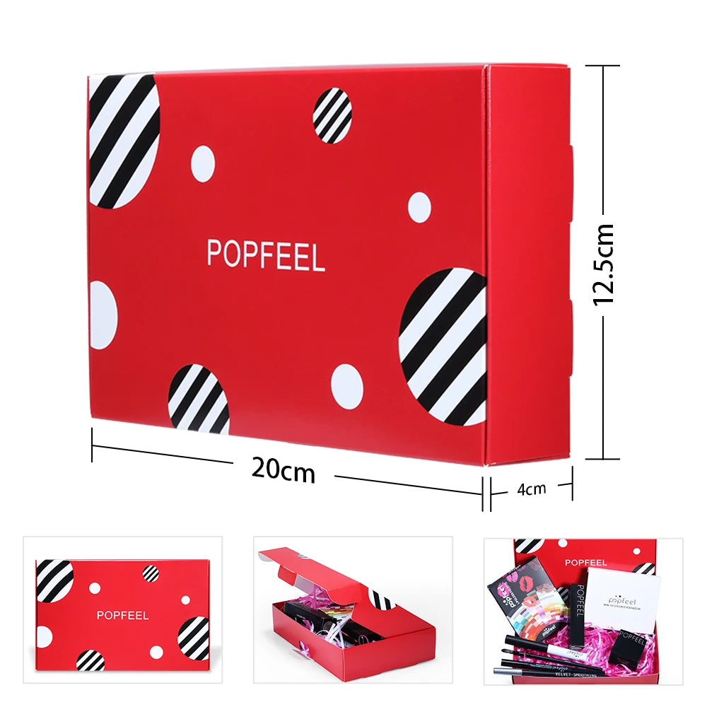 POPFEEL Makeup Cosmetics Gift Set - Premium Makeup Kit with Eyeshadow, Eyebrow Pencil, Mascara, Concealer, Lipstick, Lip Gloss.