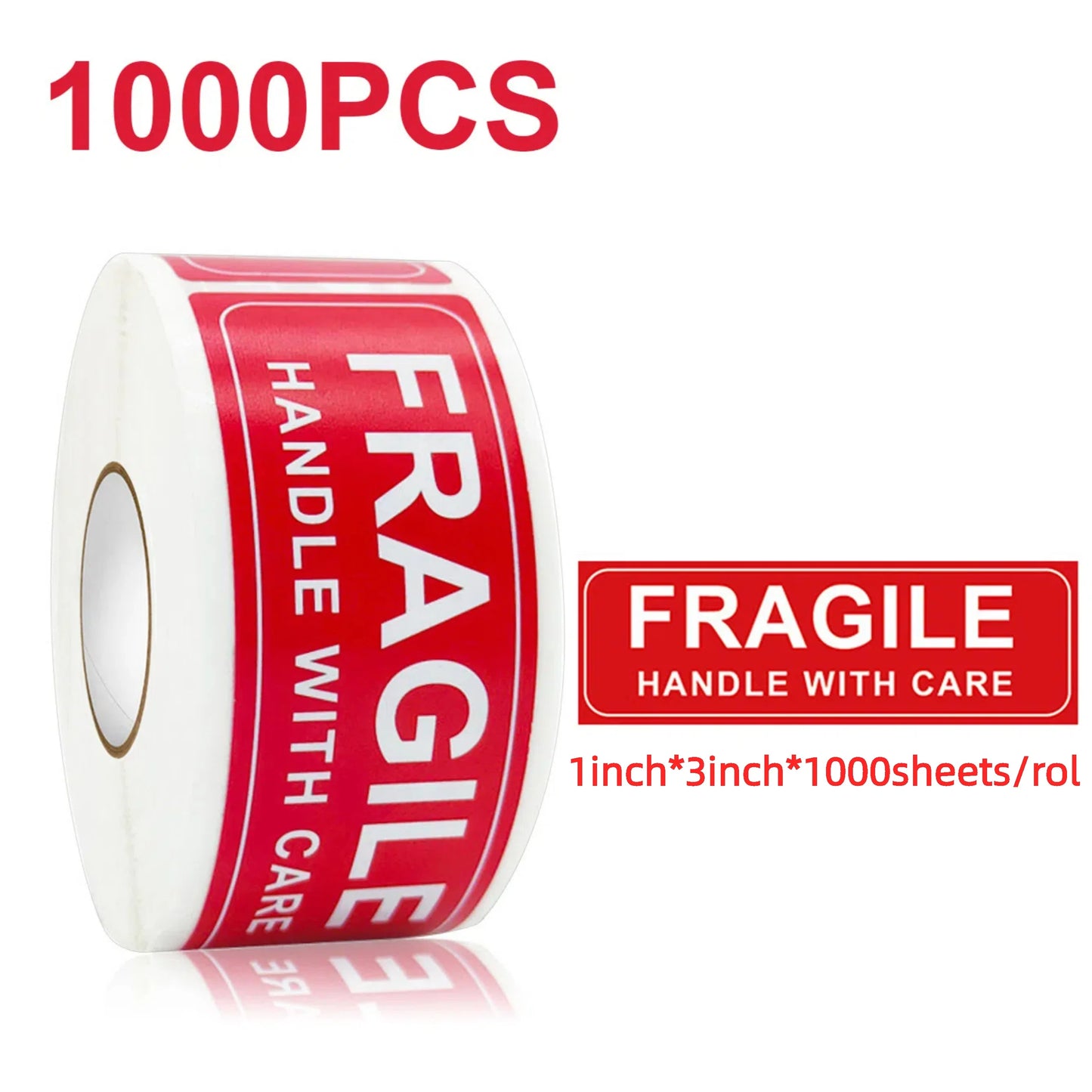 1000/500/150sheets/roll Fragile Label Stickers Handle With Care Warning Signs Careful shipping Tags sticker