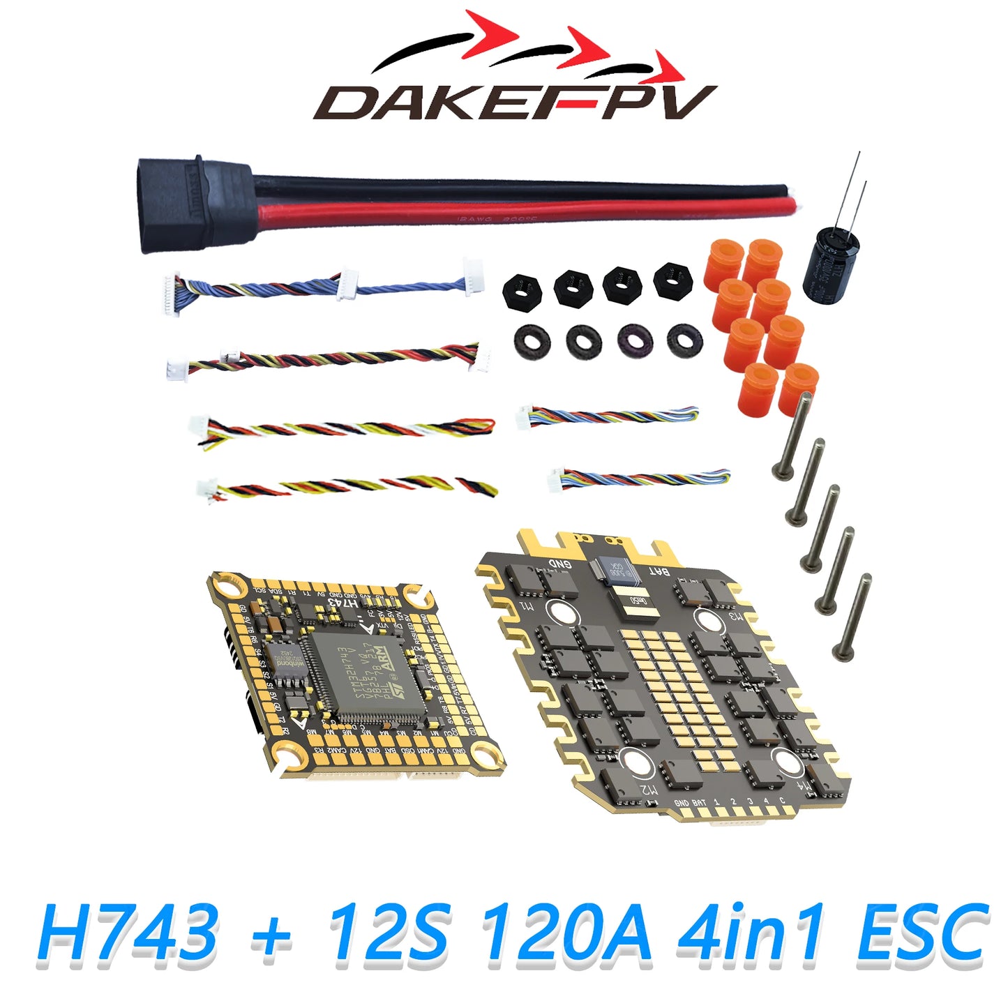 DAKEFPV H743 12S 120A stack ICM42688P H743 flight control FC Flight controller FPV stack for MARK4 13inch FPV Drone frame
