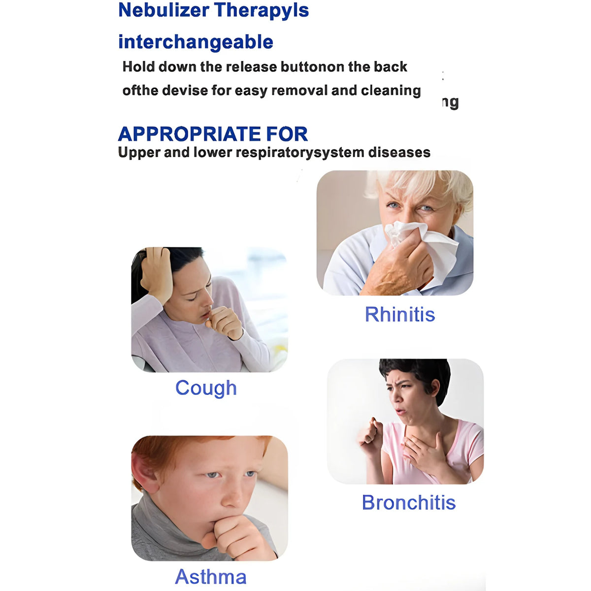 Adults&Children Medical Air Compressor Asthma Cough Atomizer Nebulizer Inhaler Handheld Airway Inhale Humidifier Health Care