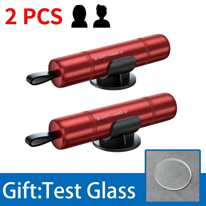 2 In 1 Car Safety Hammer Emergency Glass Breaker Cut The Seat Belt High Hardness Tungsten Steel Rescue Tool Auto Accessories