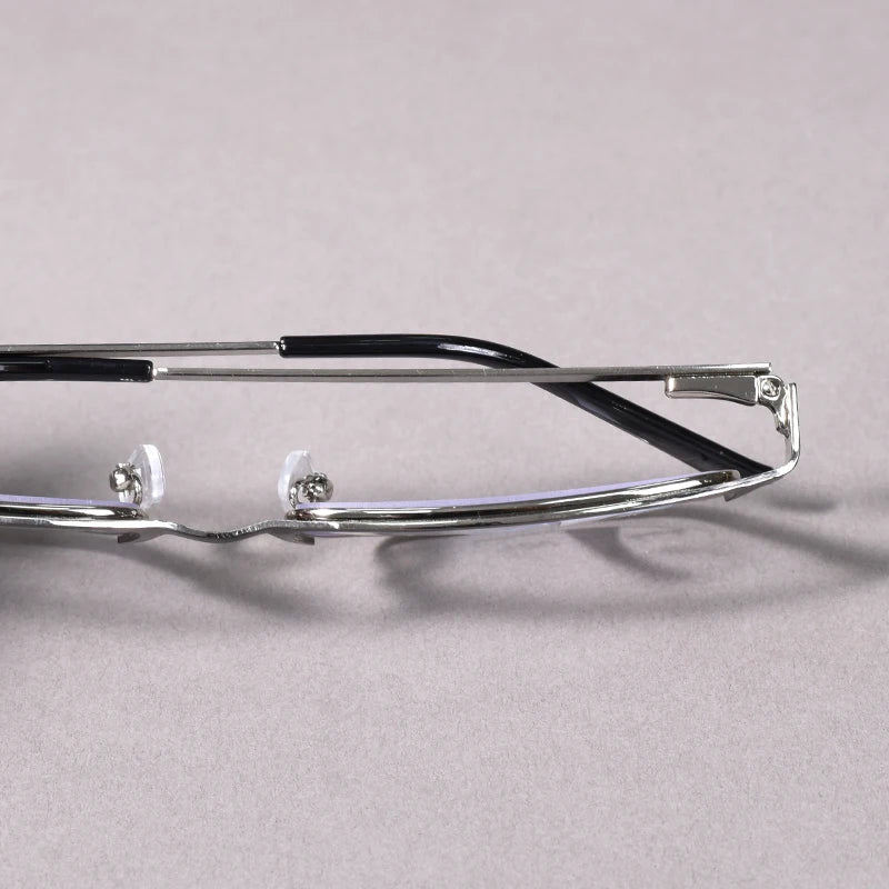Black Double Color Men Progressive Reading Glasses Multifocal Men's Blue Light Blocking Computer Glasses Big Square Frame +125