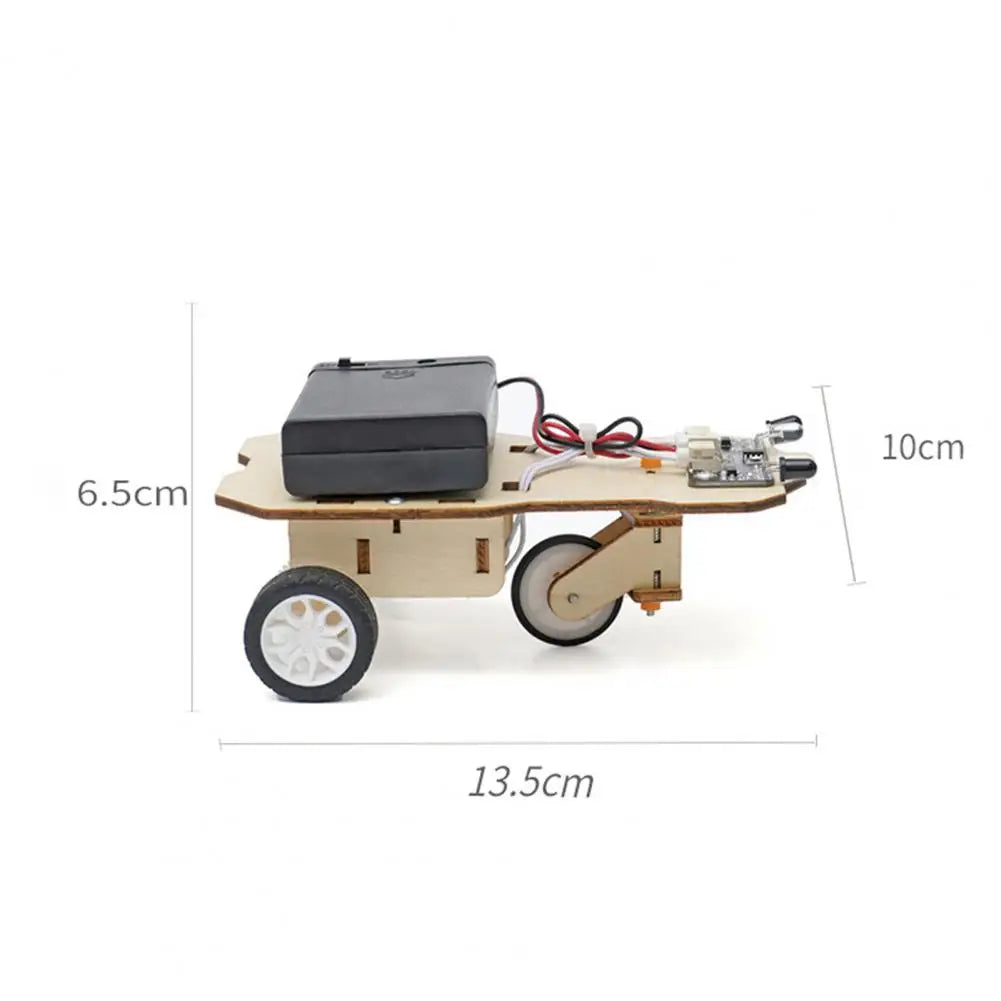 Teaching Demonstration Toy Physical Car Model Science DIY Creative Hands-on Ability Wood Following Car Physical Toys School