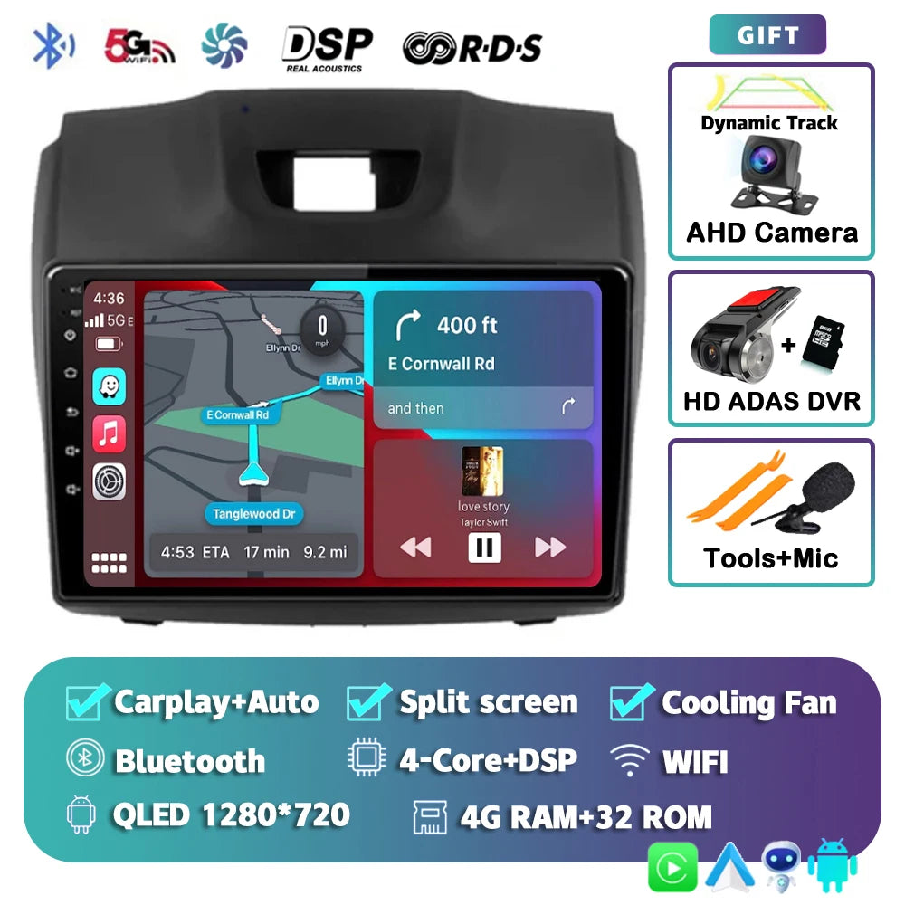 Android 15 Carplay For Chevrolet Holden S10 TRAILBLAZER COLORADO ISUZU DMAX GPS Car Radio Audio Multimedia Player Stereo Audio
