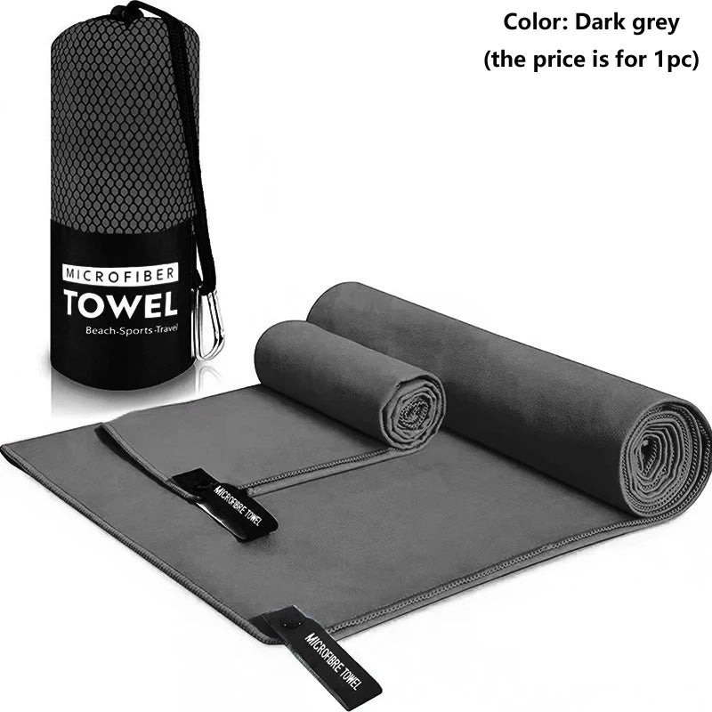 Quick-Drying Sports Towel 40x80/76x152CM Blue Grey Green Orange Swimming Gym Fitness Camping Running Beach Washcloth Towels