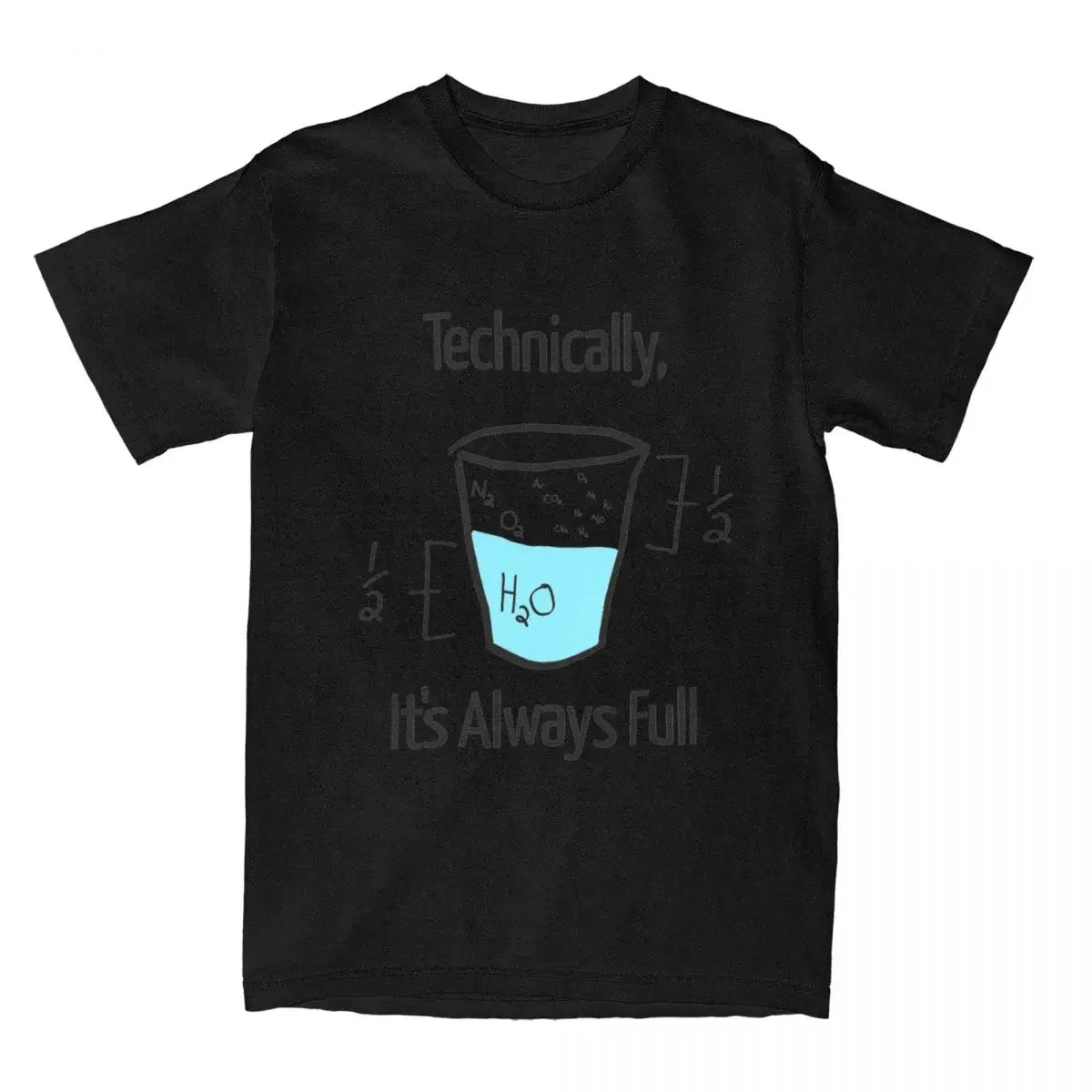 Men's Science Is Optimistic T-Shirts Technically It is Always Full Top Tee Summer Classic T Shirt Casual Tshirt Plus Size