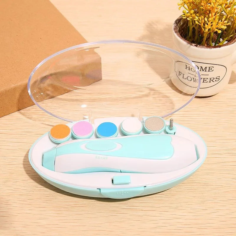 New Baby Nail Grinder Electric Six-in-One Multi-Head Anti-Scratch Child Anti-Flesh Nail Clippers and Nail Trimming Set