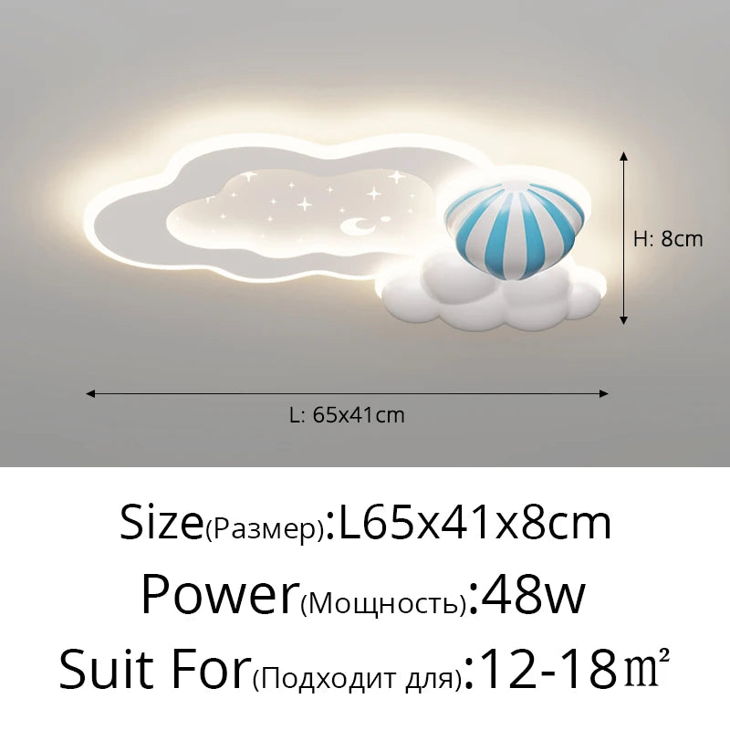 Modern Led Children's Bedroom Ceiling Lights Cloud Airplane Chandelier Boy Girl Room Lamps Home Indoor Decor Lighting Fixtures