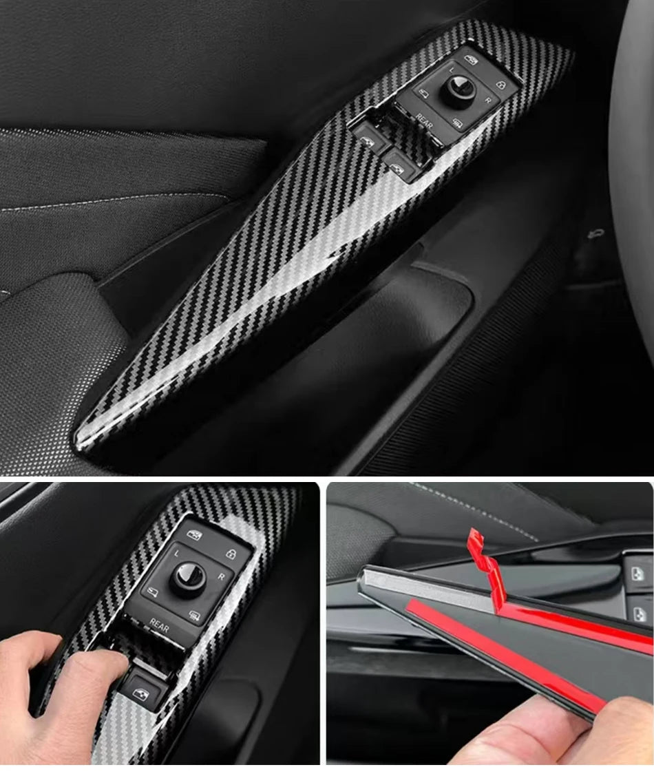 Car Door Window Lift Switch Panel Cover | Fits VW ID.3, ID.4, ID.4 CROZZ | Interior Accessories