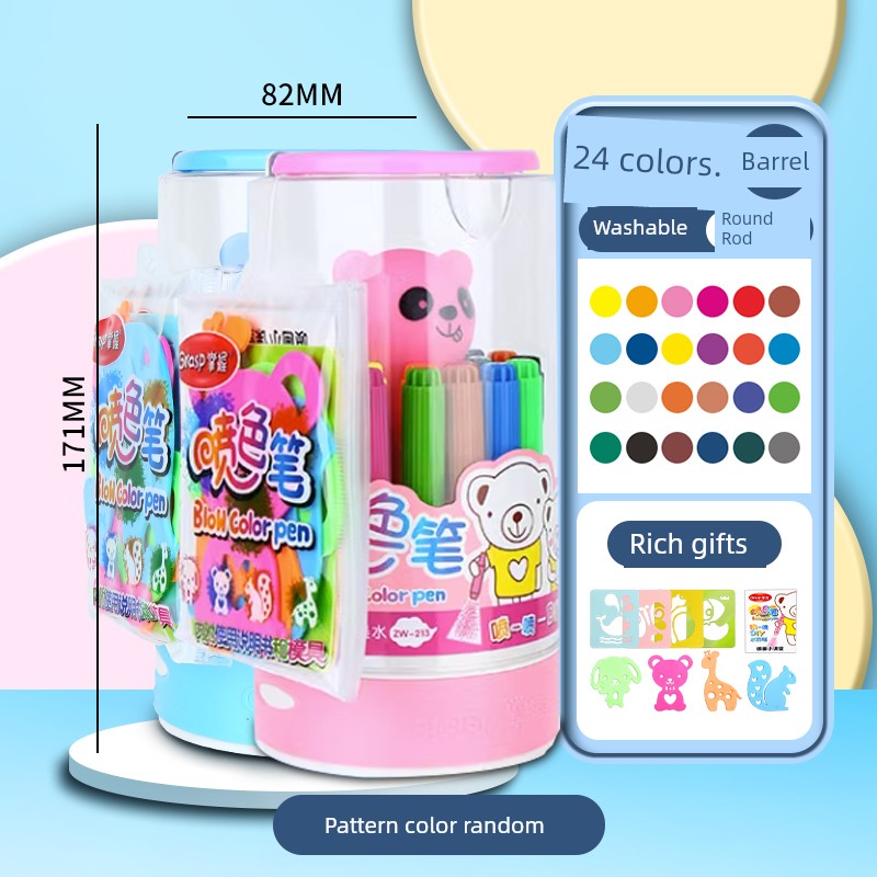 Master 12-Color Children's Watercolor Painting Tools Spray Pen