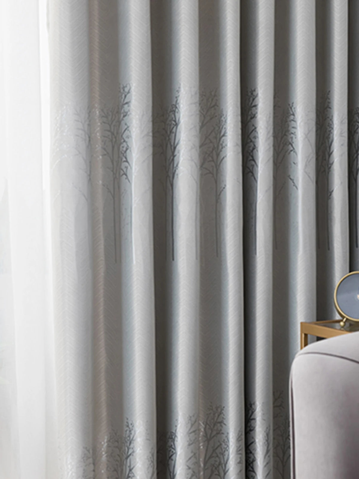 Light Luxury Hgh-End Feel Thick Gray Curtains