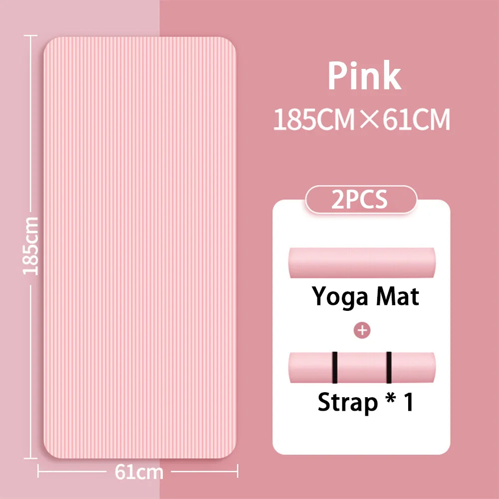 8mm NBR Yoga Mat for Beginners Anti-Slip Thickened Home Fitness Dance Sports Floor Mat Equipment