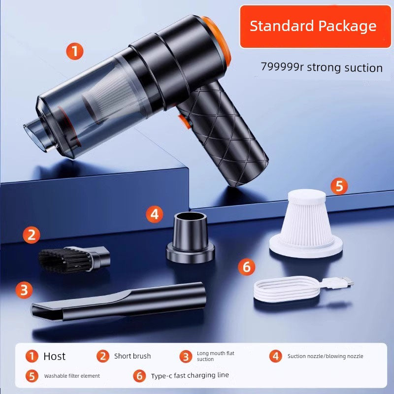 Mini Car Wireless Charging Automobile Vacuum Cleaner For Home Powerful Large Suction High Power Small Handheld Vacuum Cleaner