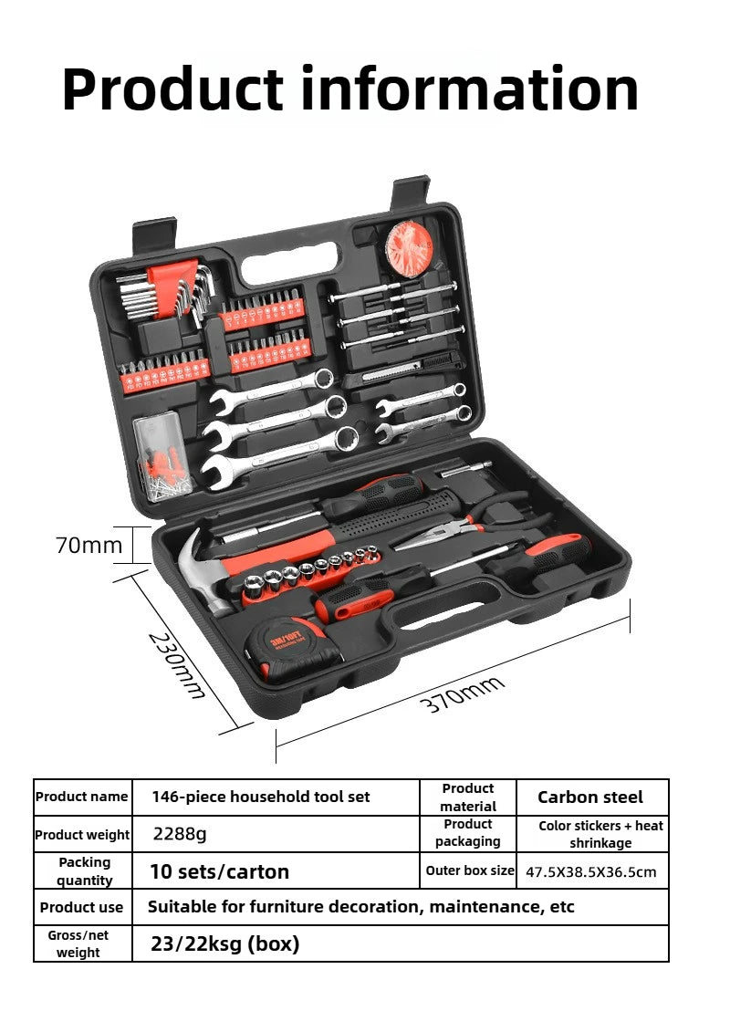Multifunctional Tools Set Household Maintenance Portable Vehicle Tool Sets Professional Hammer Pliers Wrench Hand Tool