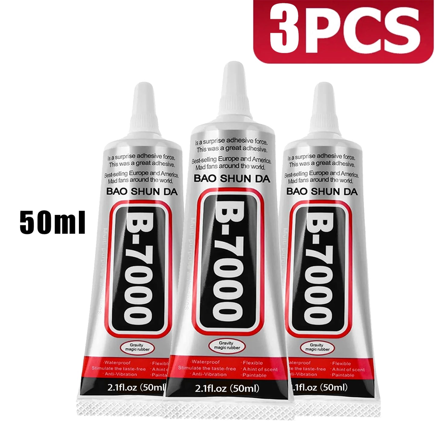 High-quality B-7000 semi-fluid high-viscosity glue, transparent waterproof adhesive, with precise needle adapted to rhinestone crafts jewelry diy jewelry mobile phone case 110ml1-5pcs.