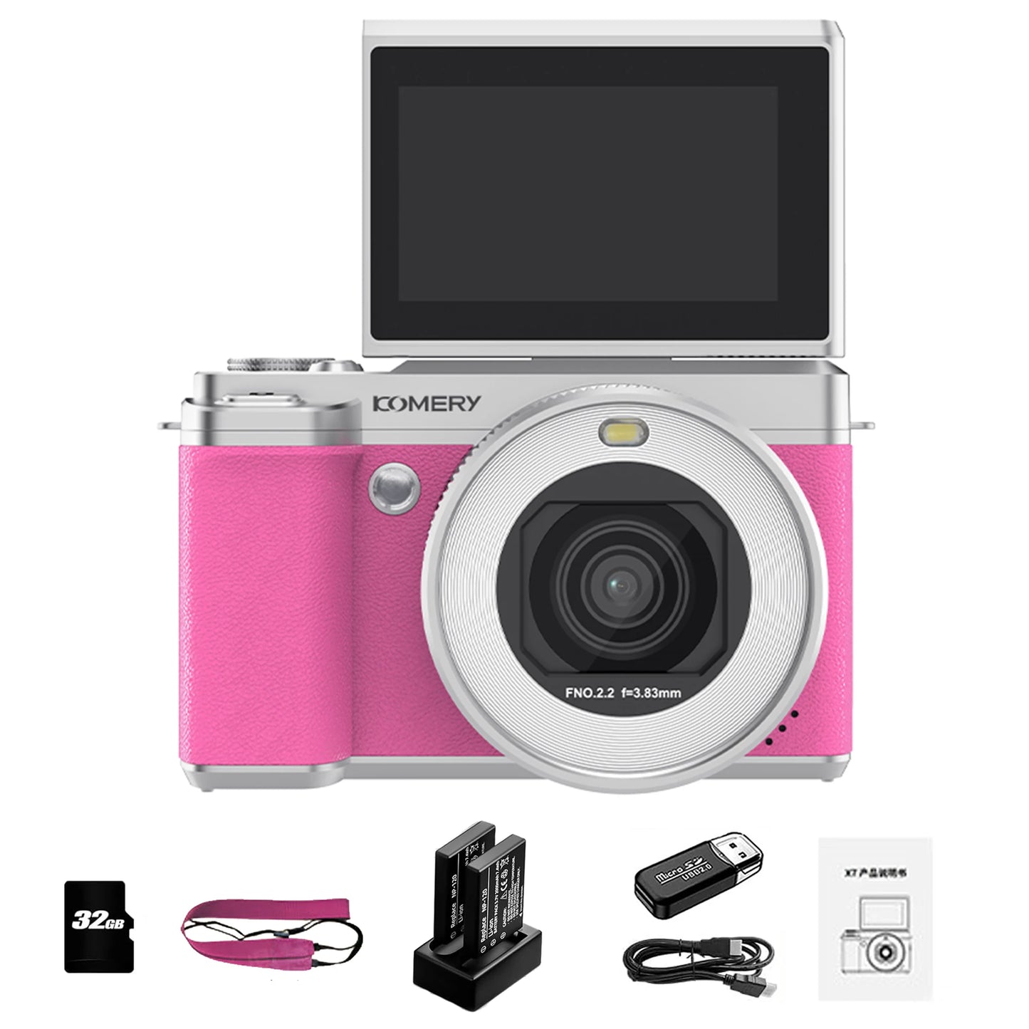 5K Digital Camera Auto Focus 80MP Vlogging Camera for YouTube and Anti-Shake Video Camera with Flash Dual Lens Selfile Camcorder