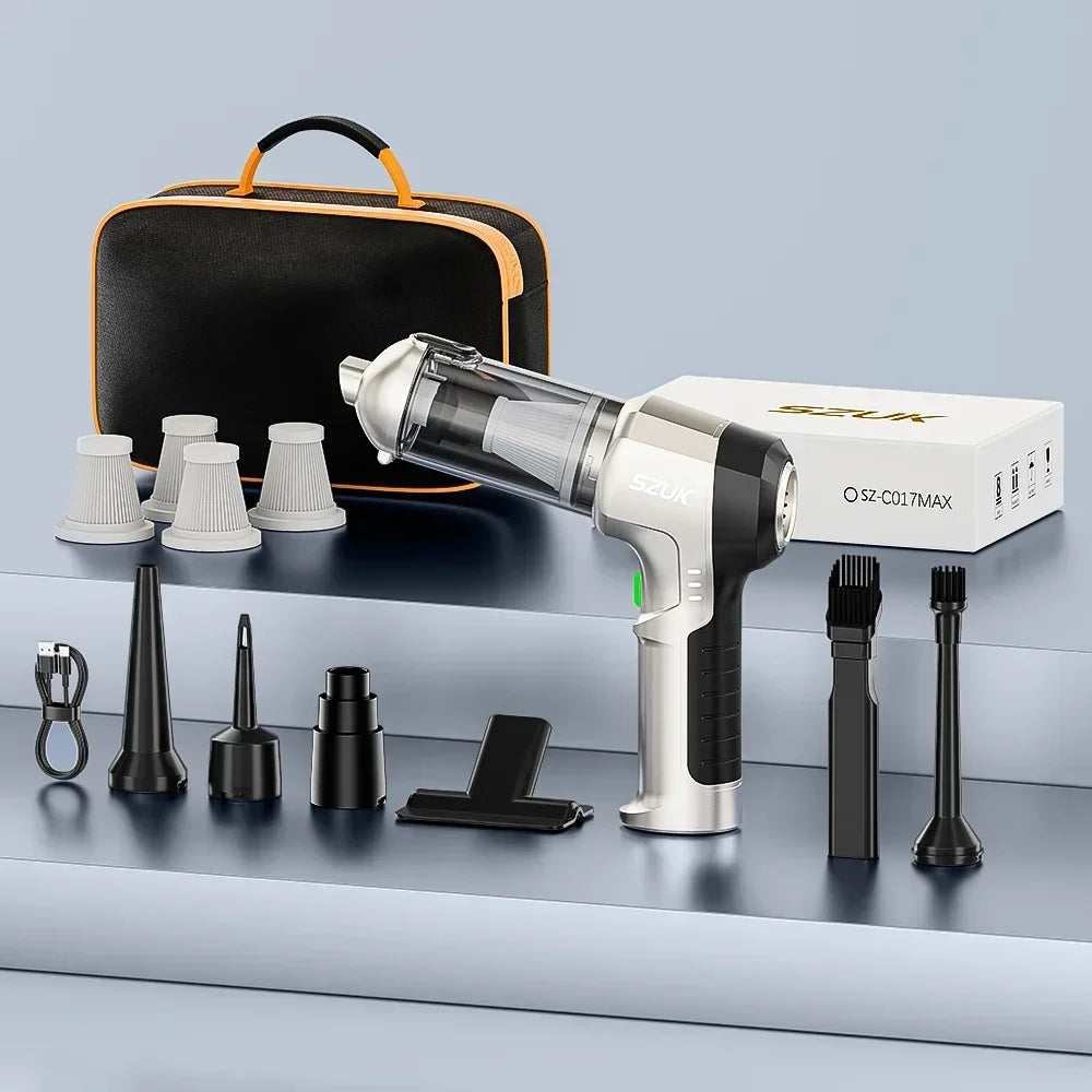 2025 SZUK Car Vacuum Cleaner 9998700PA Powerful Suction Mini Handheld Vacuum Cleaner Type-C Portable Vacuum Cleaner for Car Home