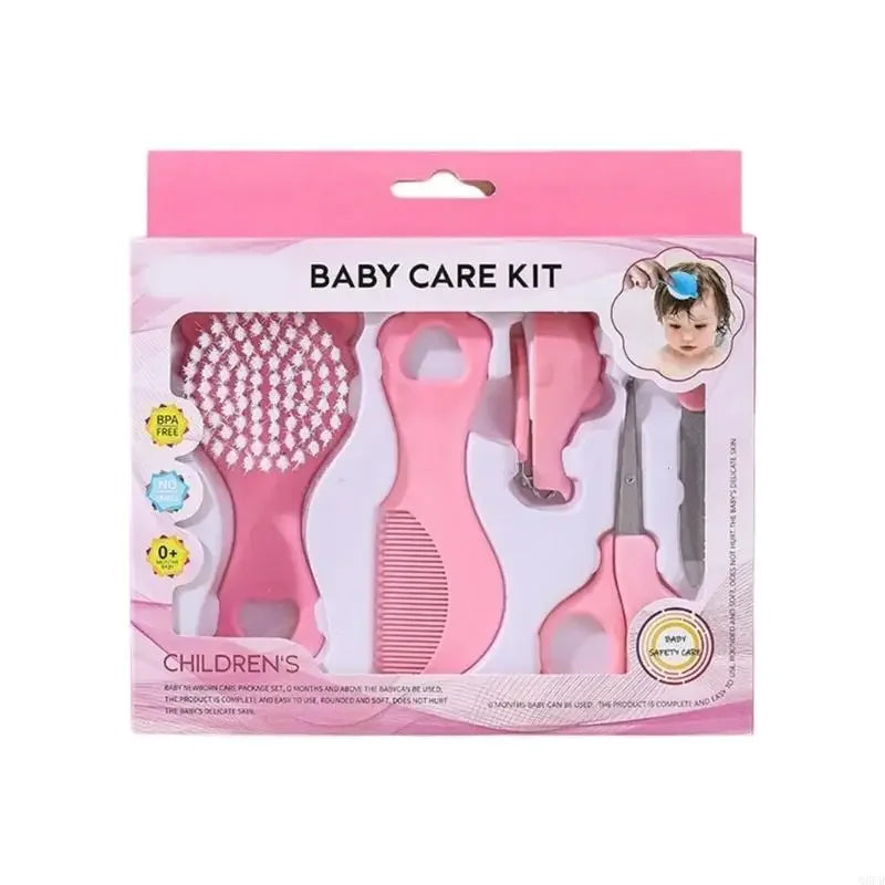 5 Piece Baby Care Essential Kit Grooming Set Cartoon Bristle Soft Infant CombDesign Gentle Hair Brush Safe