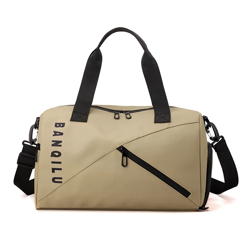 Unisex Large Capacity Handbag Crossbody Shoulder Bag Water-resistant, Gym Bag, Travel Bag for Men, Also Fits on Luggage Trolley