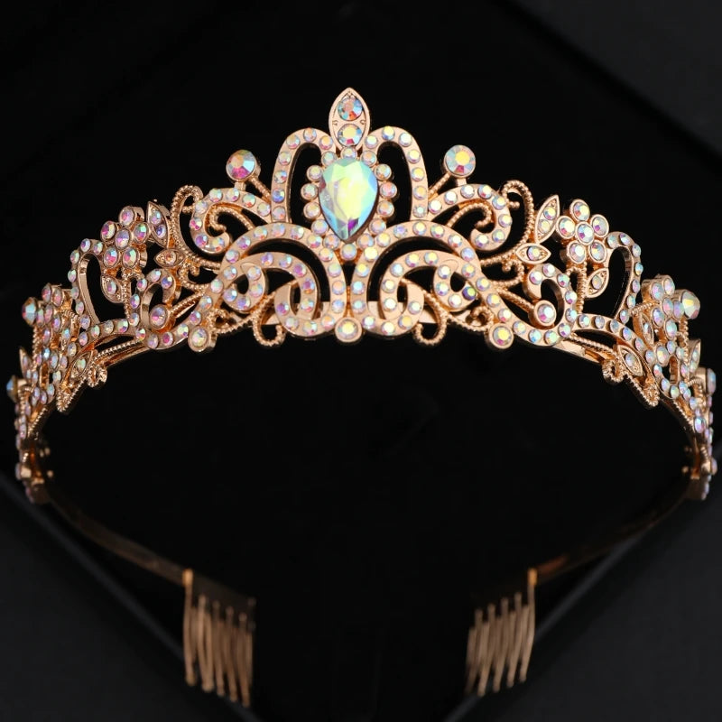 Crystal Bridal Tiaras And Crowns Rhinestone Prom Diadem Crown For Women Bridal Wedding Hair Accessories Jewelry Crown Tiara Gift