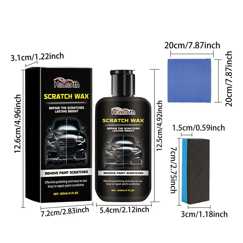 120ml Auto Polish Paint Restorer with Wipe Cloth & Sponge Car Scratches Repair Polishing Wax Auto Care Wax Paint Scratch Care