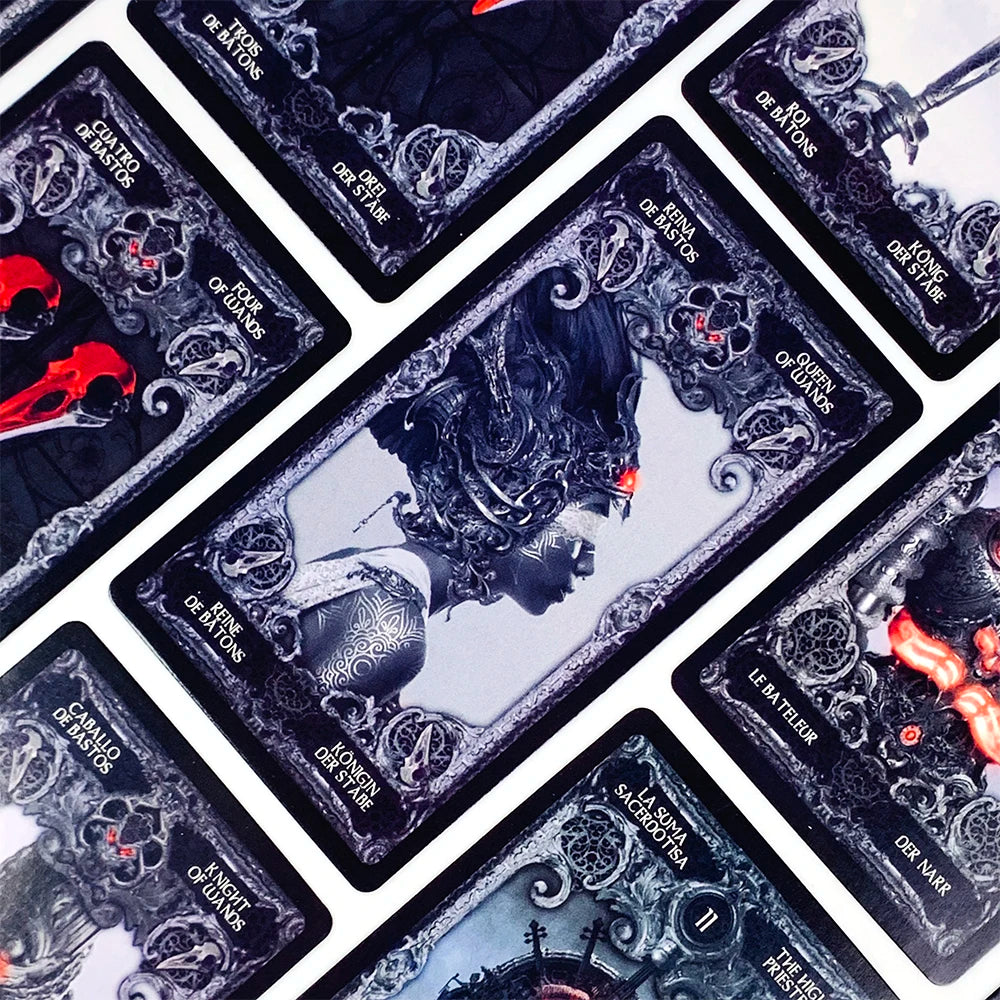 XIII Dark Tarot Cards Deck Board Game Mysterious Divination Edition Borad Playing Games,Holiday Games Leisure Party Card Game