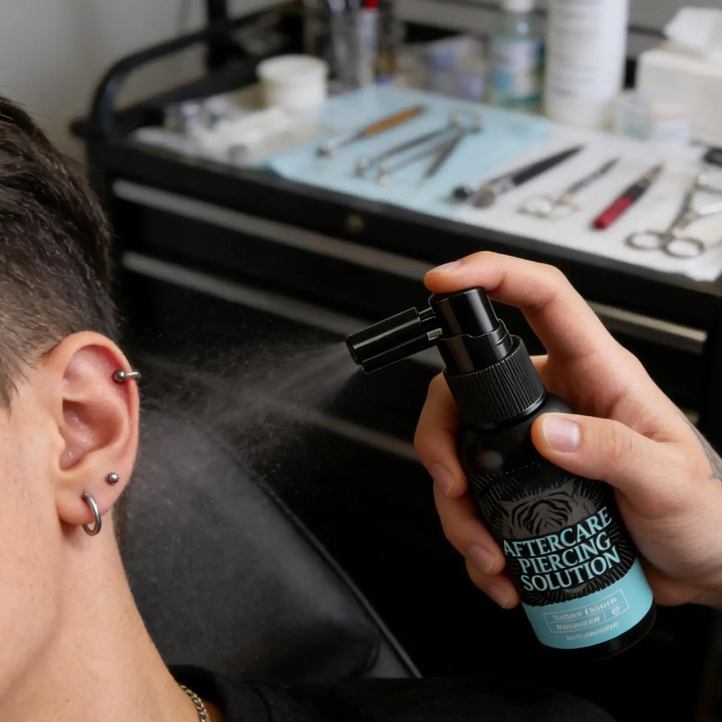 50ml Piercing After Care Solution Gentle Safe Mist Piercing Spray Aftercare For Adults Men Women Friends Daily Home Indoor