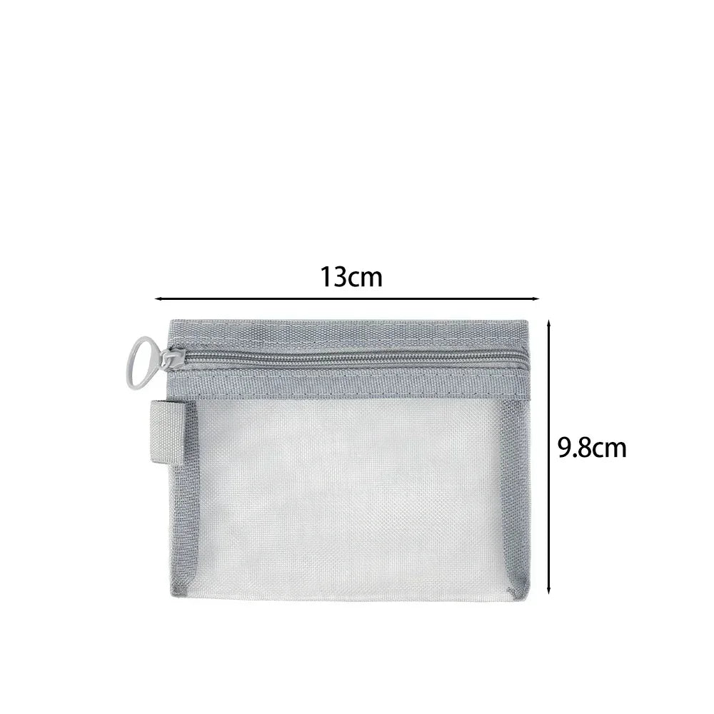 1/12pcs Mesh Clear Cosmetic Bags Small Large Black Makeup Bag Portable Travel Toiletry Organizer Case Lipstick Storage Pouch