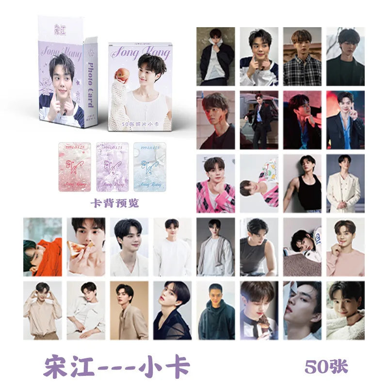 50pcs/set Kang Song Laser Cards Album LOMO Cards Angels And Demons Postcards Holographic Cards Glitter Cards Collectible Gifts