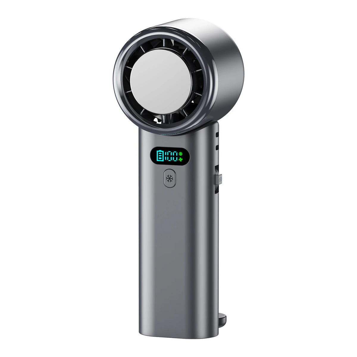 Ice Compress High-Speed Cooling Fan Handheld Fans USB Rechargeable Portable Mini Fan LED Digital Display, Travel, Camping