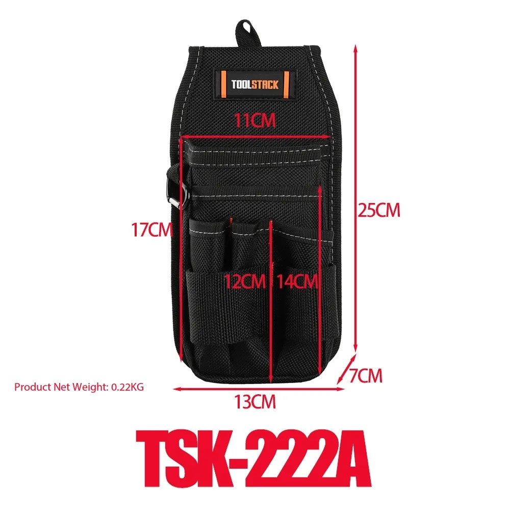 TOOLSTACK TSK-24 Utility Toolkit Hardwear Carpenter Work Tools Bag Storage Quick-Hook Kit Spanner Screwdriver Waist Pouch