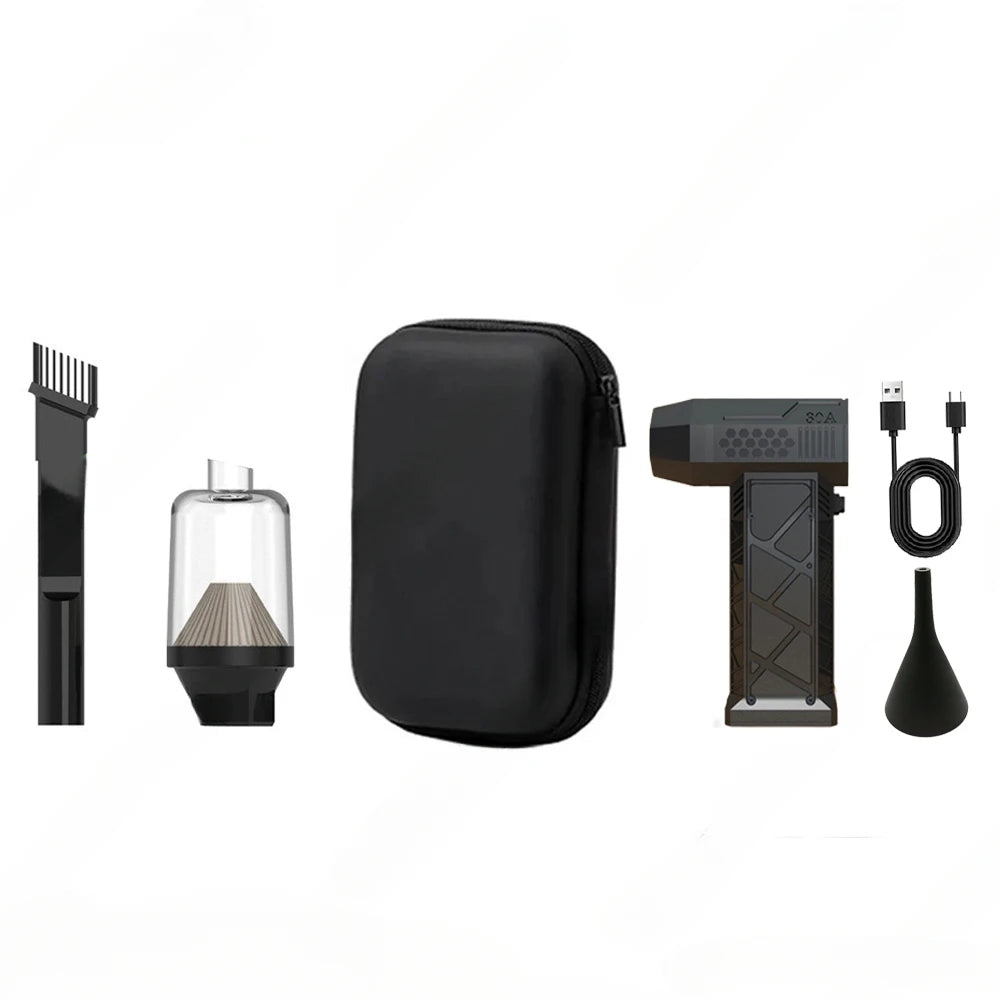 JANGKLIFE 3-in-1 Vacuum Cleaning Set USB Rechargeable Mini Car Vacuum Cleaner Home Use Dust Collector Automotive Cleaning Kit