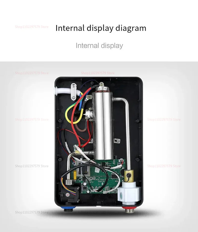 Portable Instant Electric Water Heater for Home Fast Heating Waterproof Kitchen Bathroom Compact Space-saving Safe Efficient