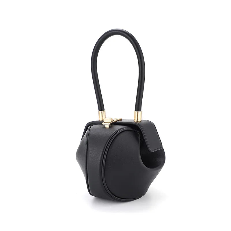 Bowling Spherical Women's Handbag Luxury Brand Designer Hobos Bag Fashion Mini Round Shoulder Bags PU Leather Female Purse
